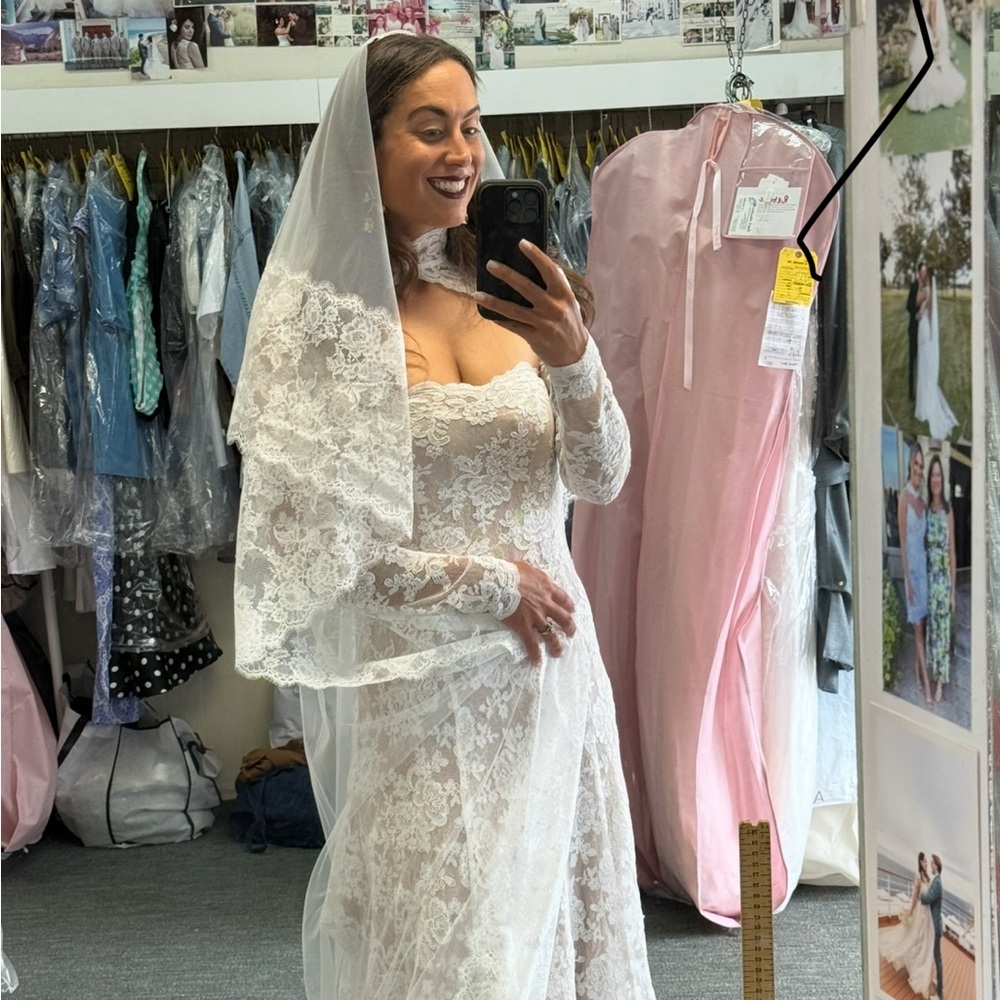 For Love And Lemons White Lace Veil